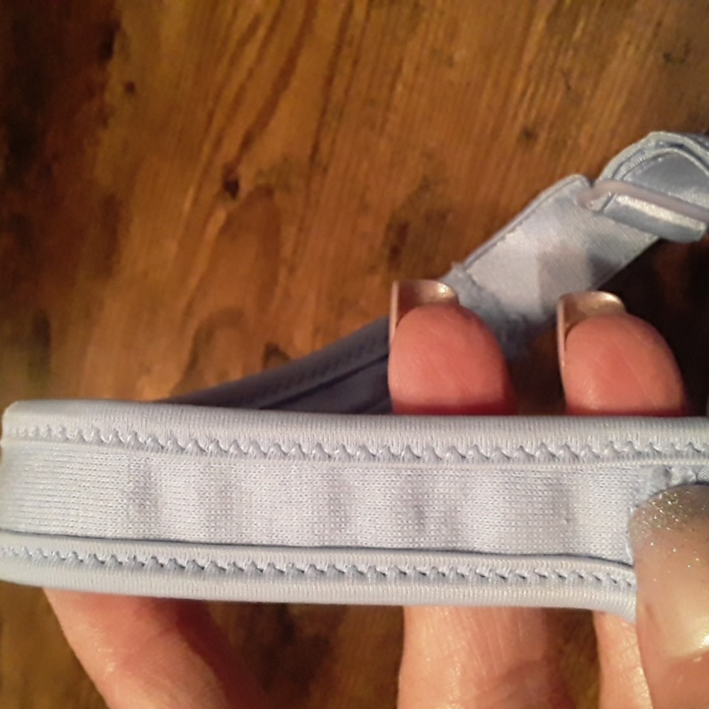 NWOT Bali 38D Gorgeous Blue/periwinkle Comfy Straps Unpadded underwire Bra - Picture 10 of 12